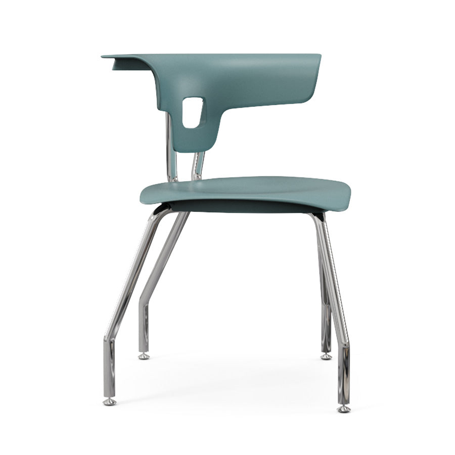 Ruckus 4 Leg Chair with glides chrome frame with surfs up seat and back 1