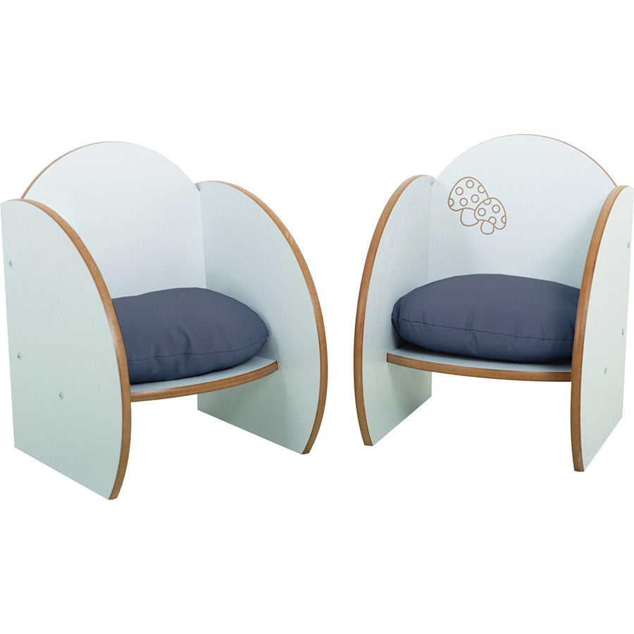 Mini Chairs Set Of 2 With Cushions