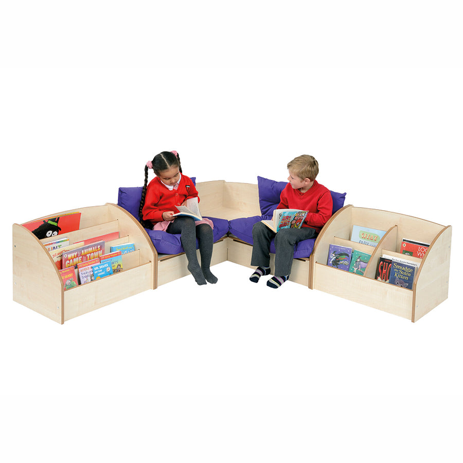 Reading Corner Seat with Purple Cushions