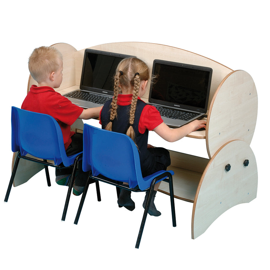 Wide Low Level Adj Computer Desk