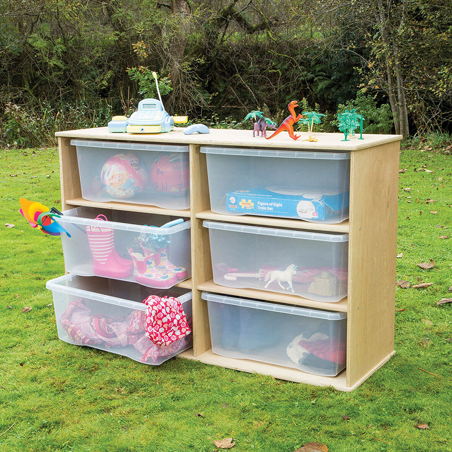 Large Outdoor Storage 6 with Clear Trays