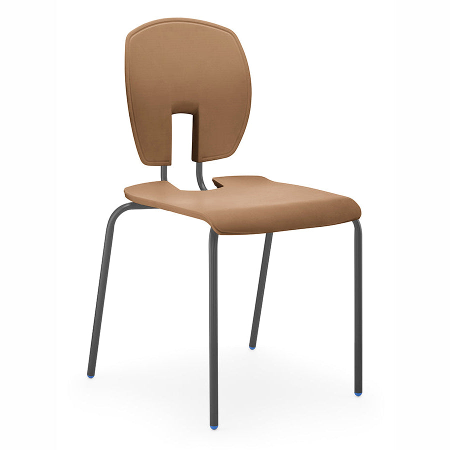 SE Curve Chair Peat Poly Seat and Dark Grey Steel Frame CS30022
