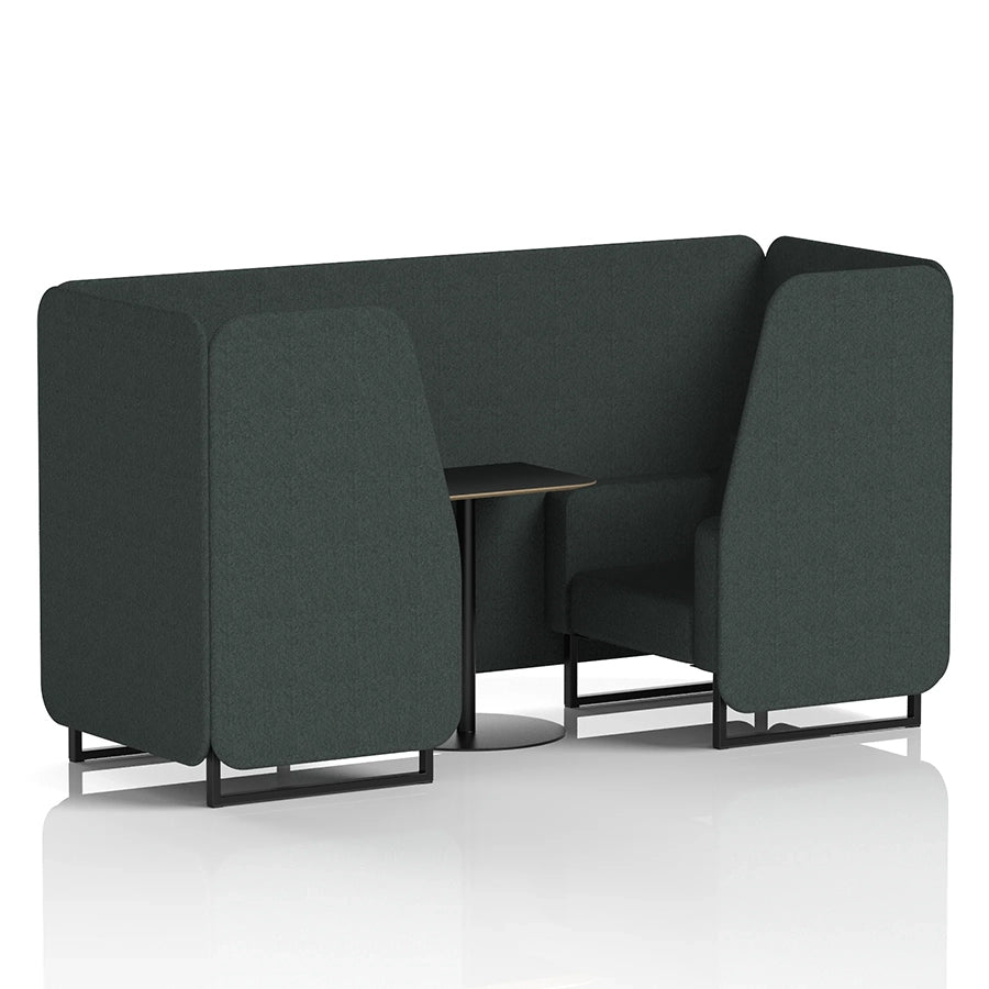 Brixworth Booth in Single Tone - 2 Seater with Black Table
