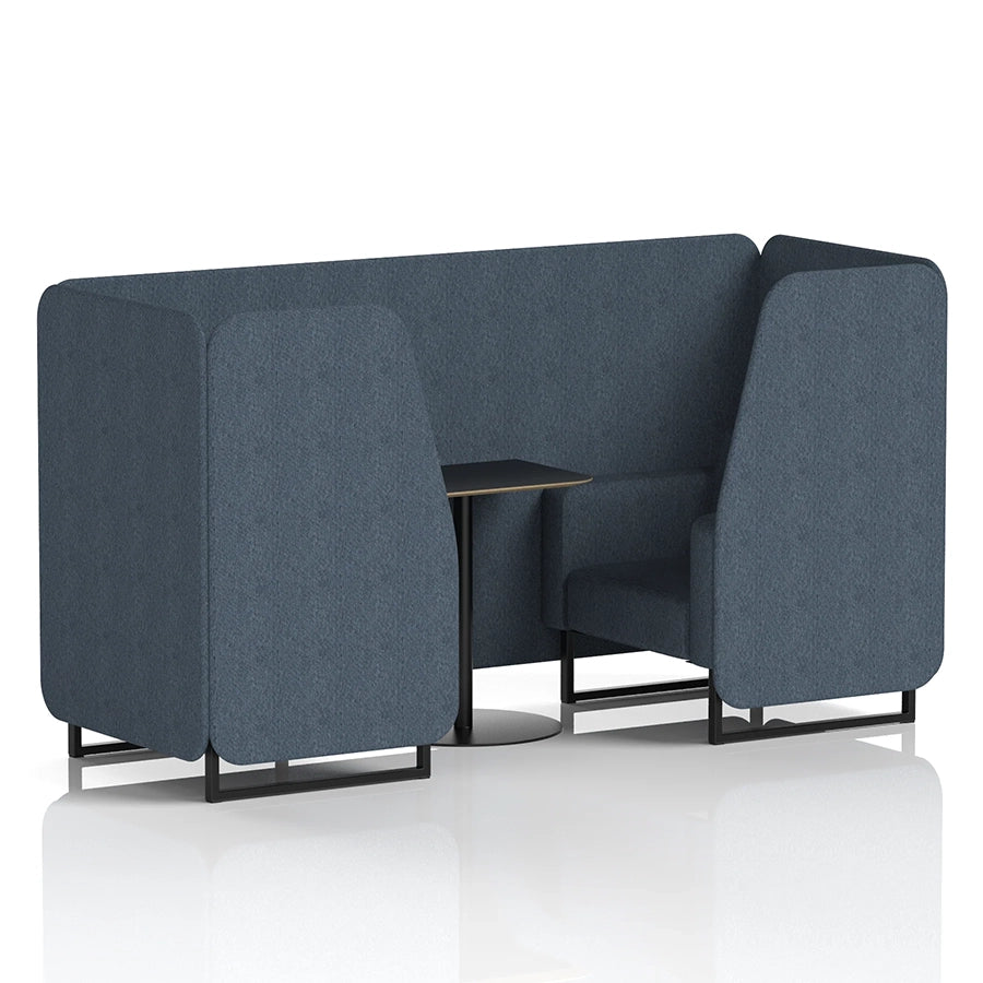 Brixworth Booth in Single Tone - 2 Seater with Black Table