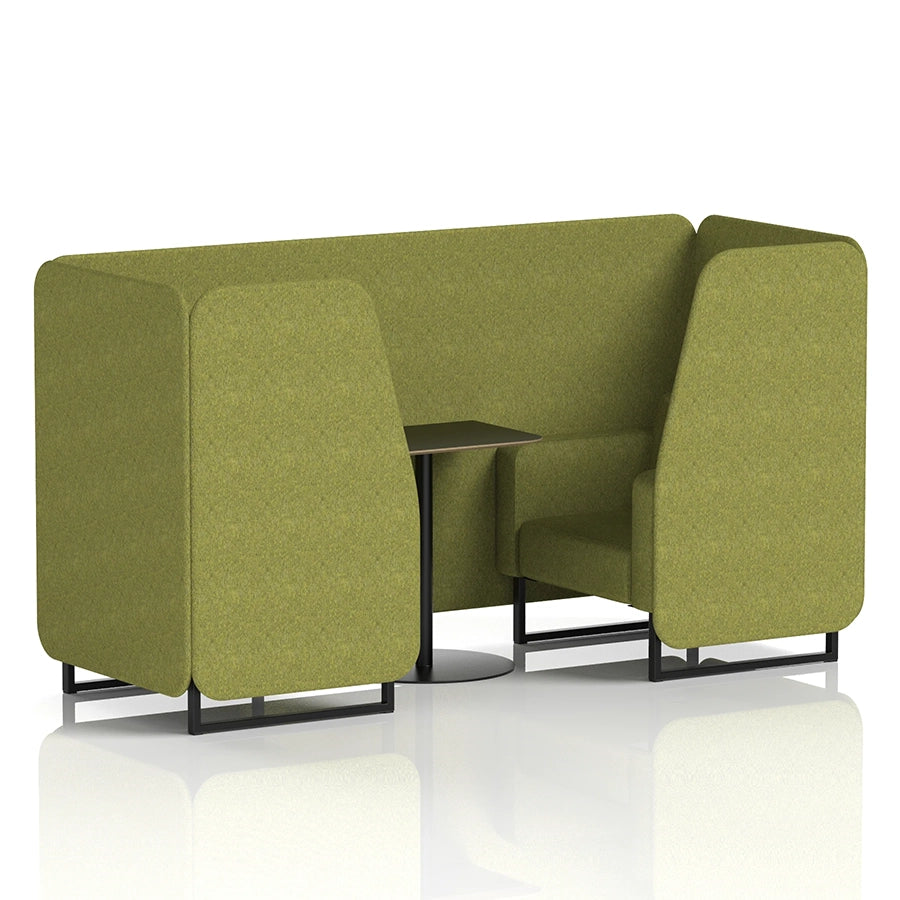 Brixworth Booth in Single Tone - 2 Seater with Black Table