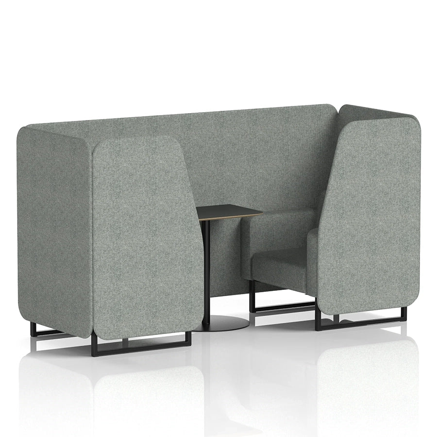 Brixworth Booth in Single Tone - 2 Seater with Black Table
