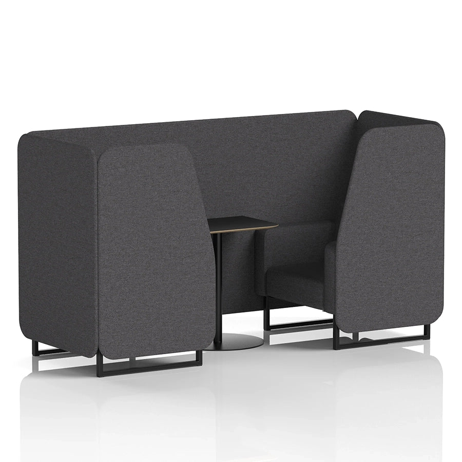 Brixworth Booth in Single Tone - 2 Seater with Black Table