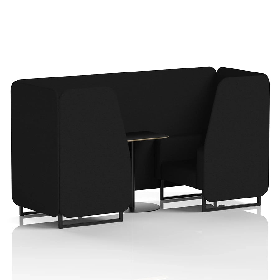 Brixworth Booth in Single Tone - 2 Seater with Black Table