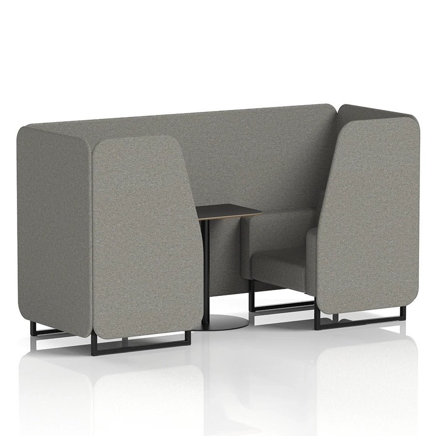 Brixworth Booth in Single Tone - 2 Seater with Black Table