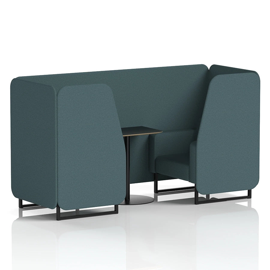 Brixworth Booth in Single Tone - 2 Seater with Black Table