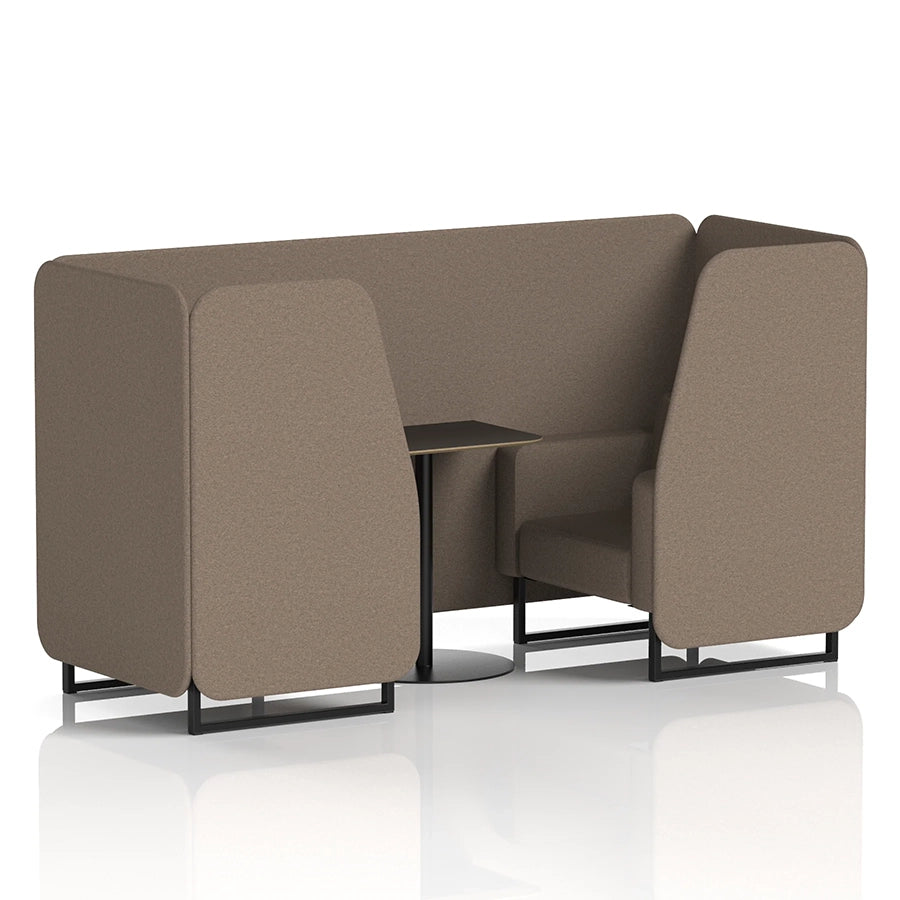 Brixworth Booth in Single Tone - 2 Seater with Black Table