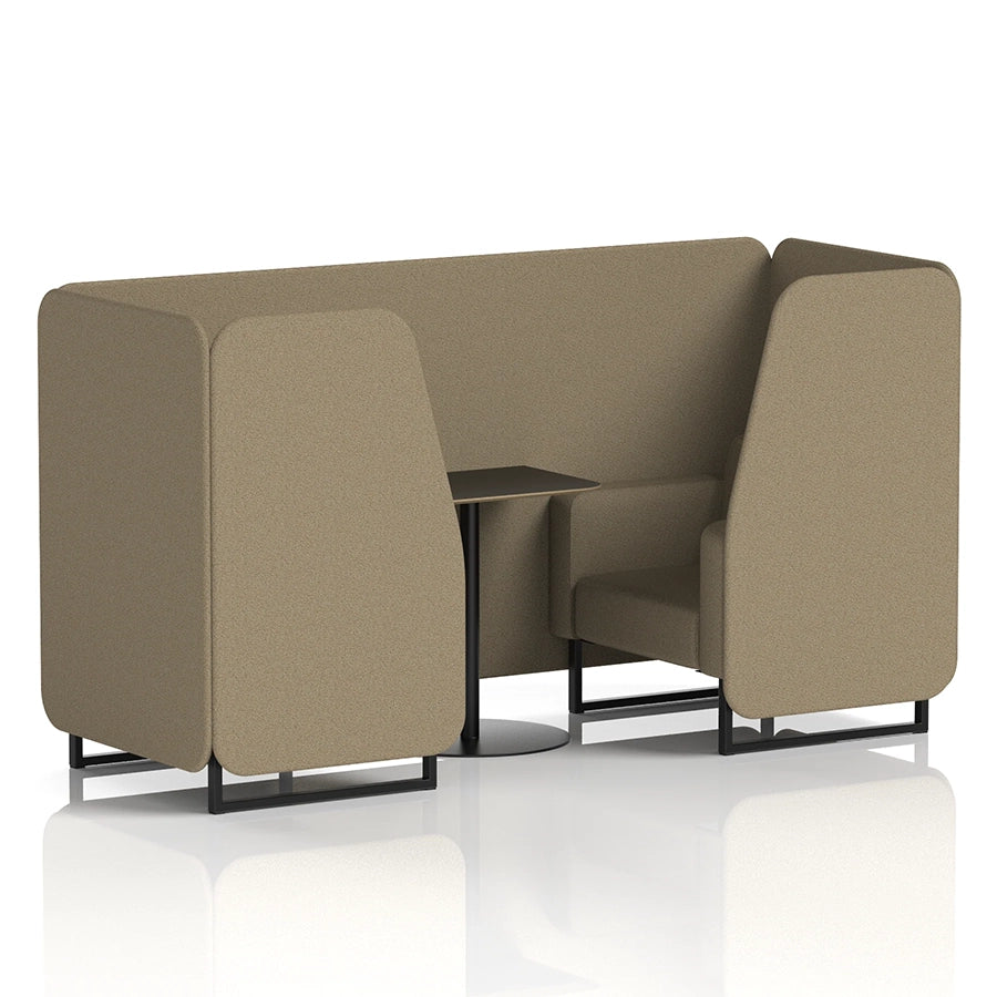 Brixworth Booth in Single Tone - 2 Seater with Black Table