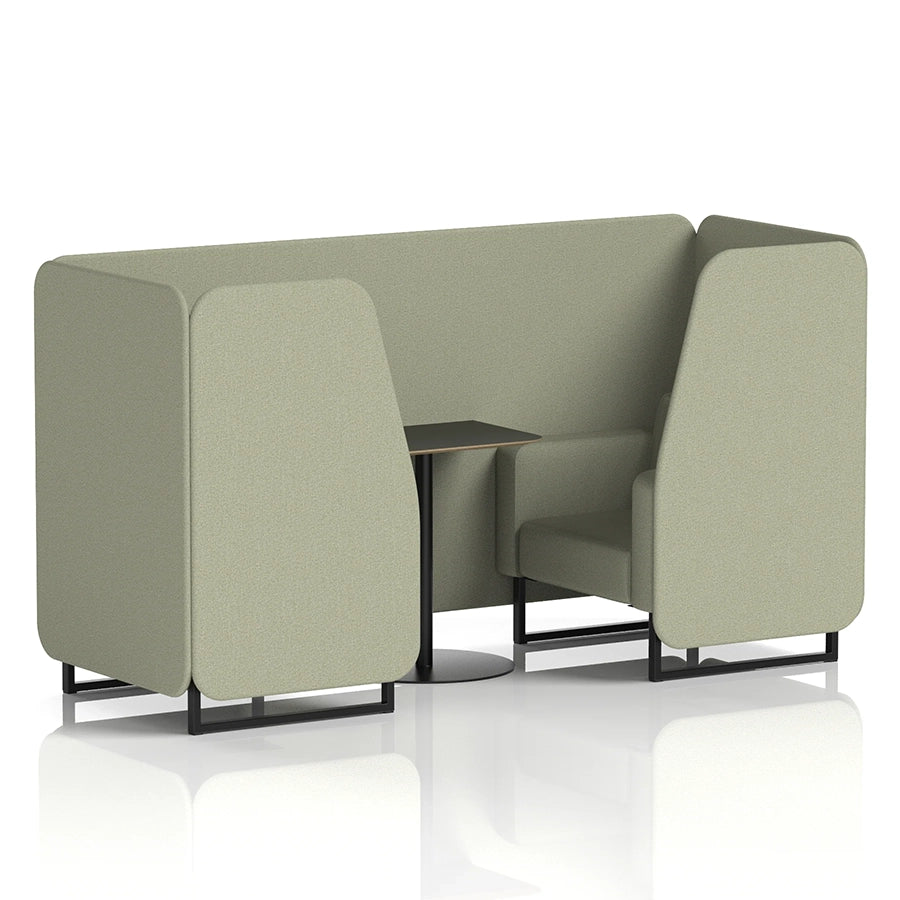 Brixworth Booth in Single Tone - 2 Seater with Black Table