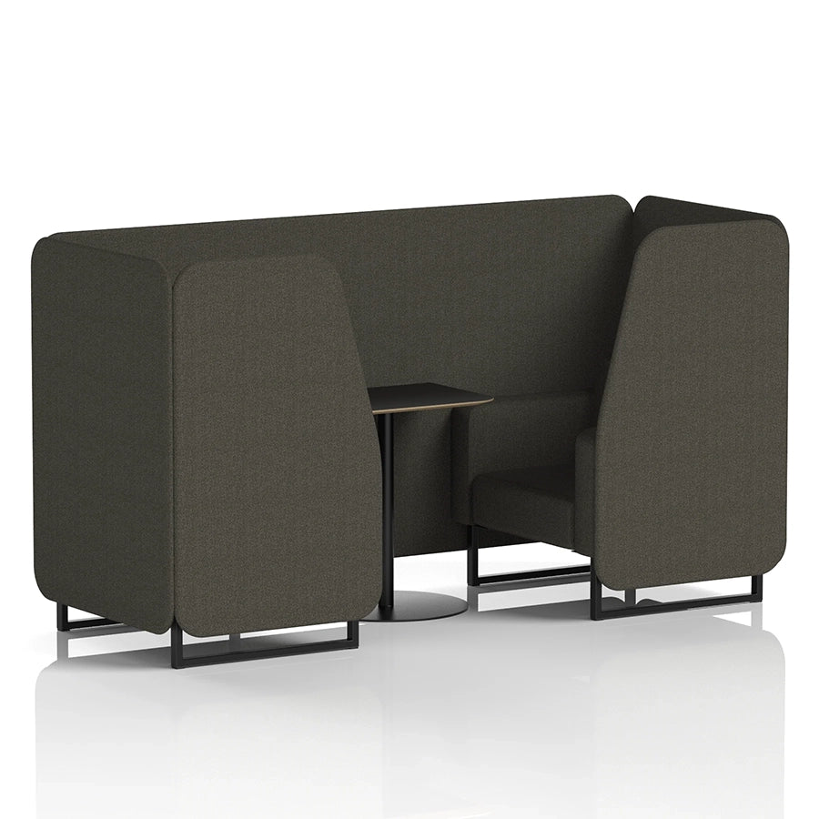 Brixworth Booth in Single Tone - 2 Seater with Black Table