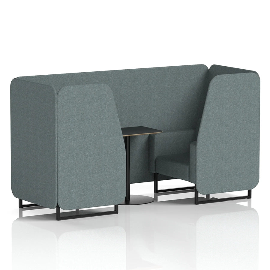 Brixworth Booth in Single Tone - 2 Seater with Black Table