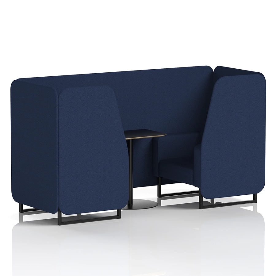 Brixworth Booth in Single Tone - 2 Seater with Black Table