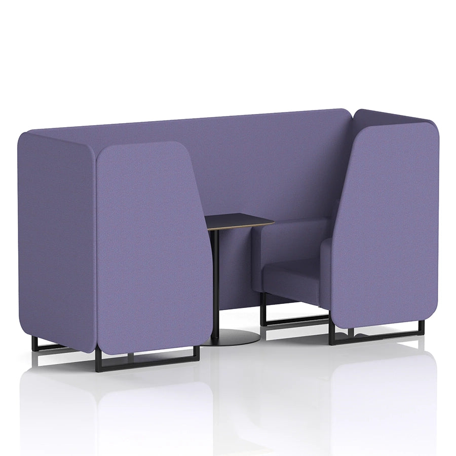 Brixworth Booth in Single Tone - 2 Seater with Black Table