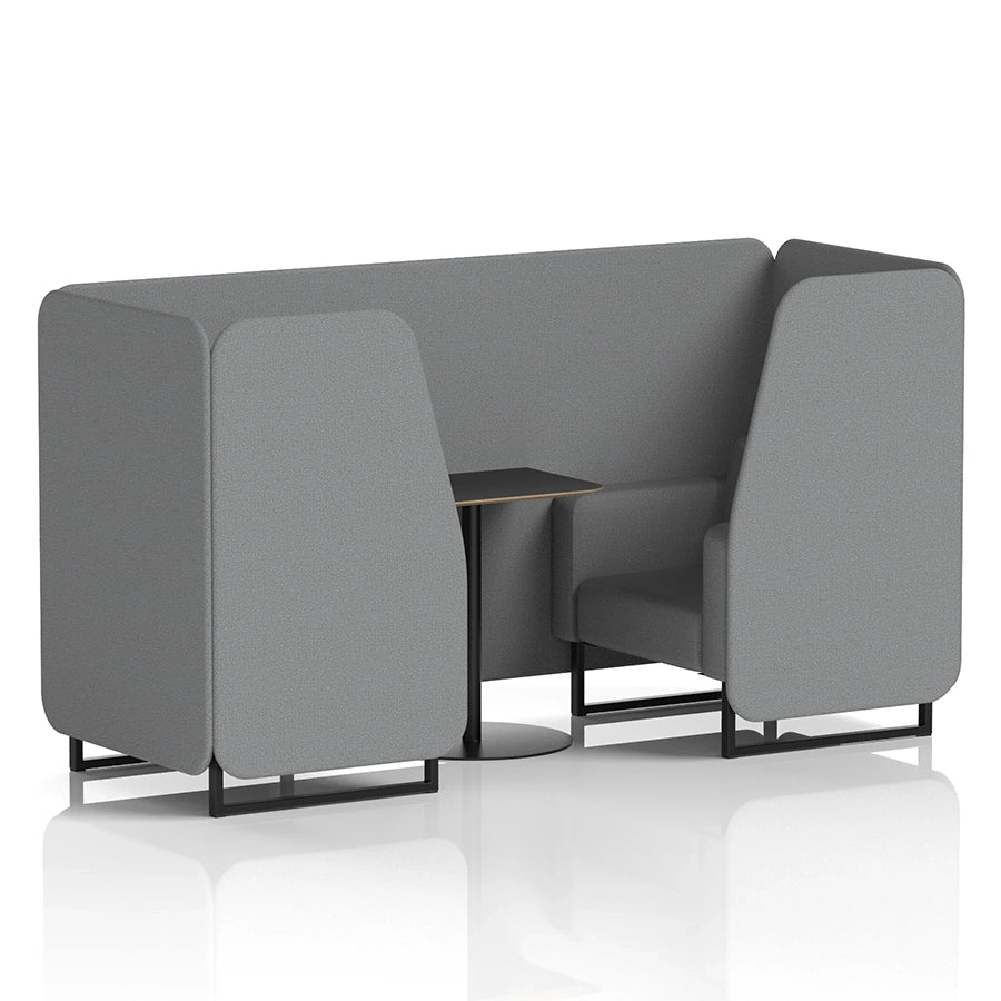 Brixworth Booth in Single Tone - 2 Seater with Black Table