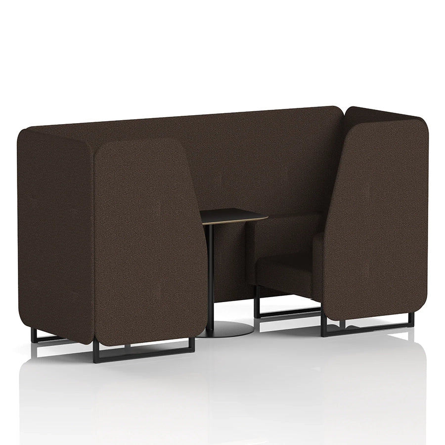 Brixworth Booth in Single Tone - 2 Seater with Black Table