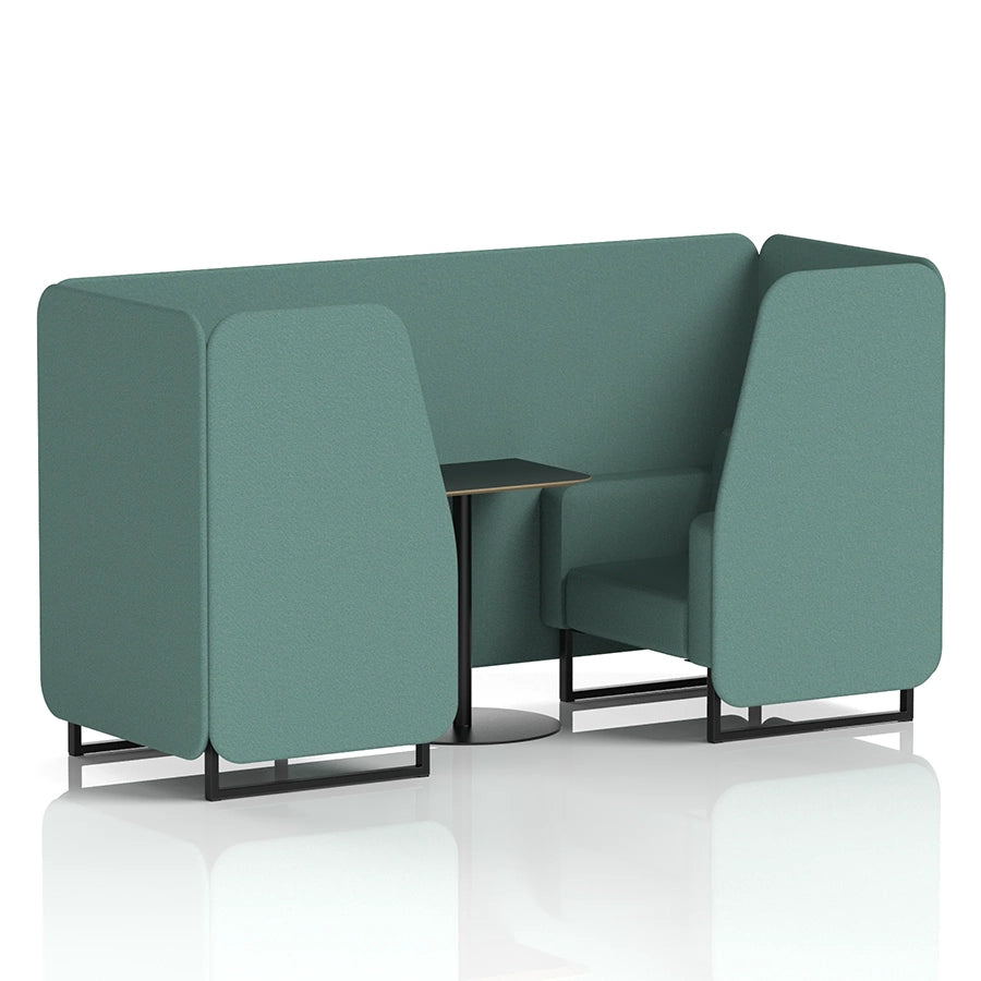 Brixworth Booth in Single Tone - 2 Seater with Black Table