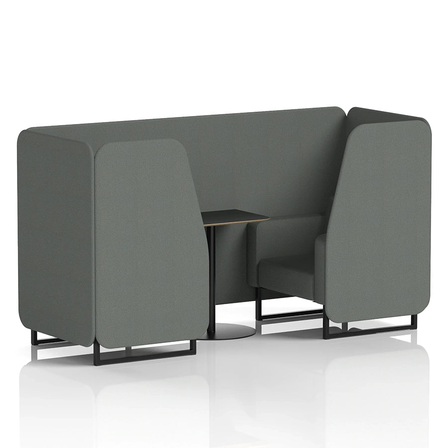 Brixworth Booth in Single Tone - 2 Seater with Black Table