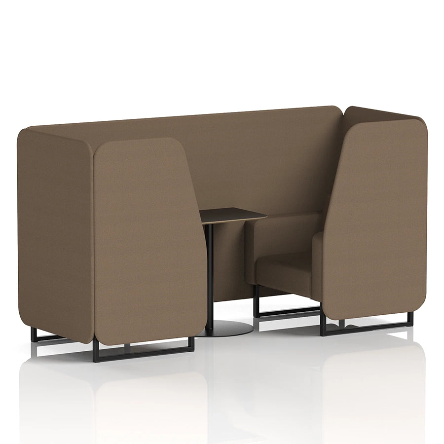 Brixworth Booth in Single Tone - 2 Seater with Black Table