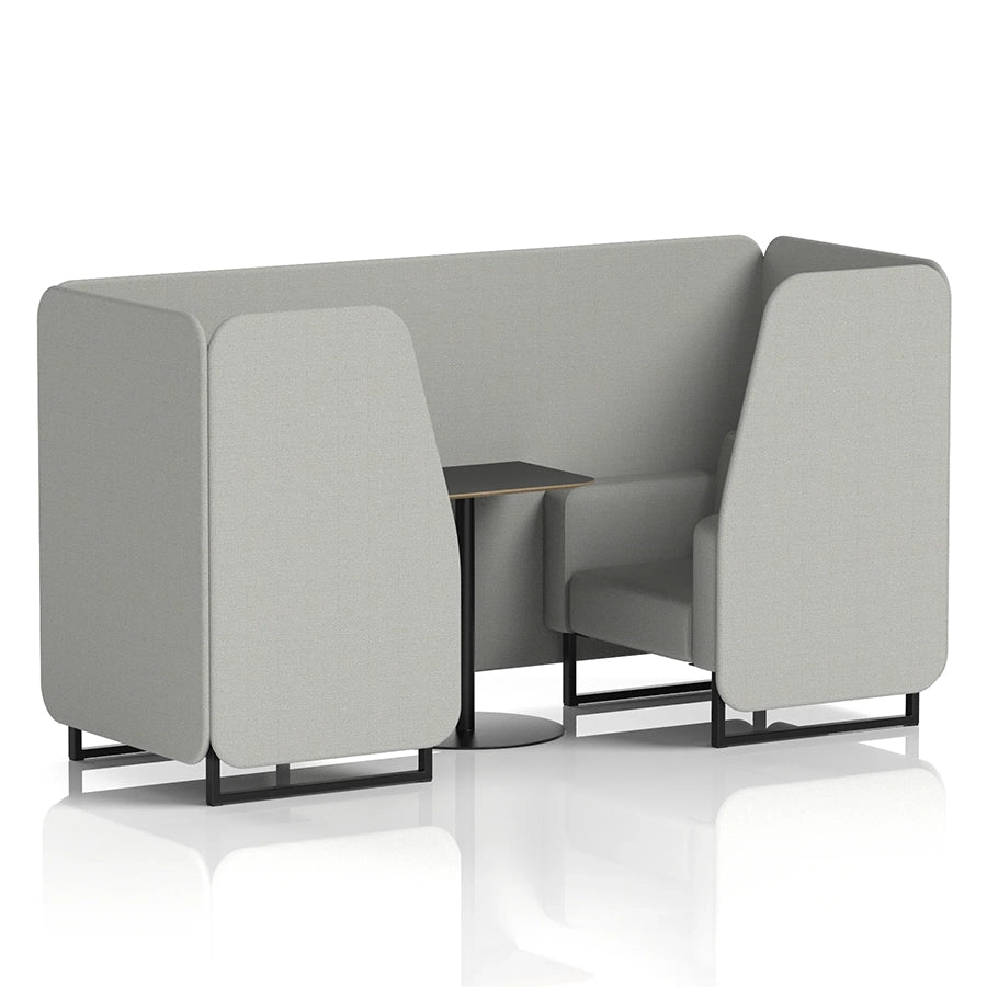 Brixworth Booth in Single Tone - 2 Seater with Black Table