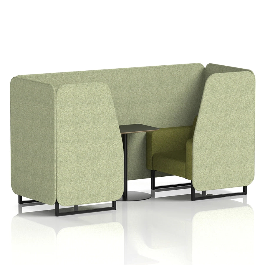 Brixworth Booth in Two Tone - 2 Seater with Black Table
