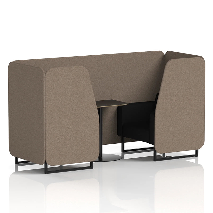 Brixworth Booth in Two Tone - 2 Seater with Black Table