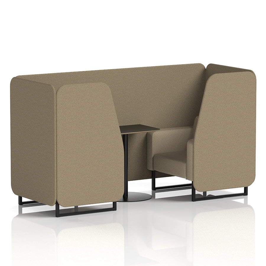 Brixworth Booth in Two Tone - 2 Seater with Black Table