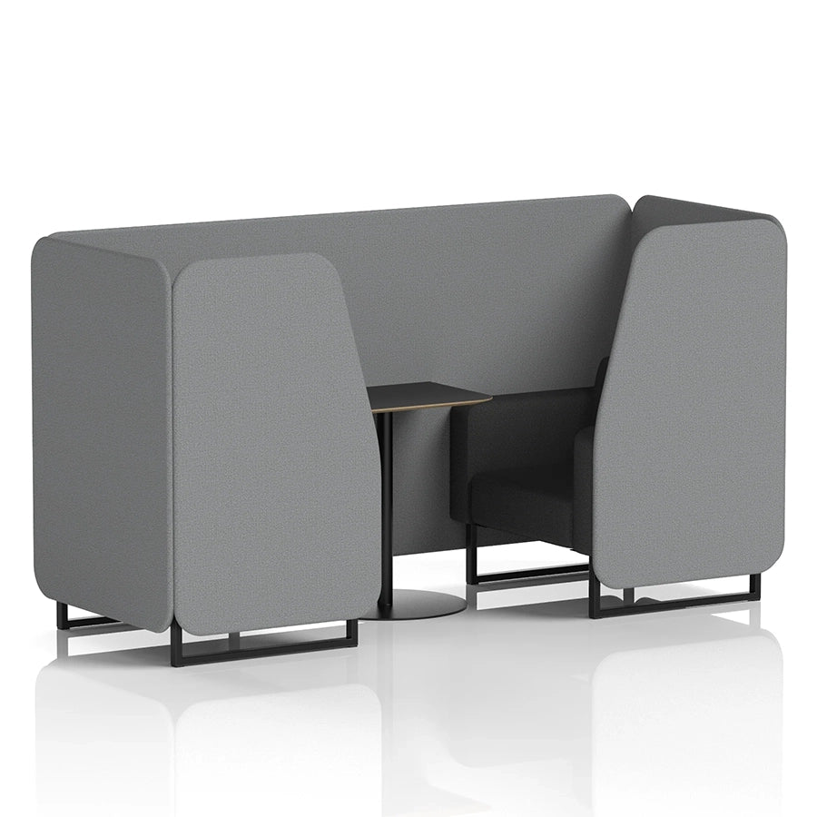 Brixworth Booth in Two Tone - 2 Seater with Black Table