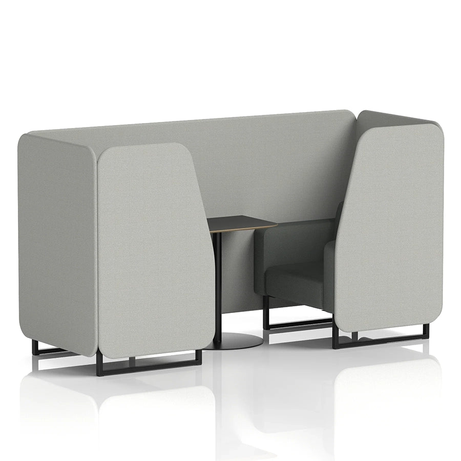 Brixworth Booth in Two Tone - 2 Seater with Black Table