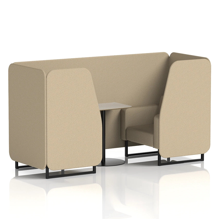 Brixworth Booth in Single Tone - 2 Seater with Grey Table