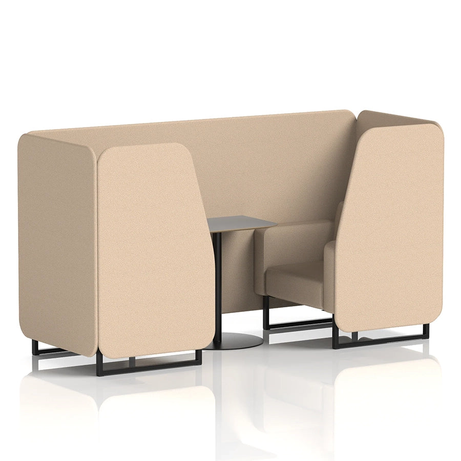 Brixworth Booth in Single Tone - 2 Seater with Grey Table