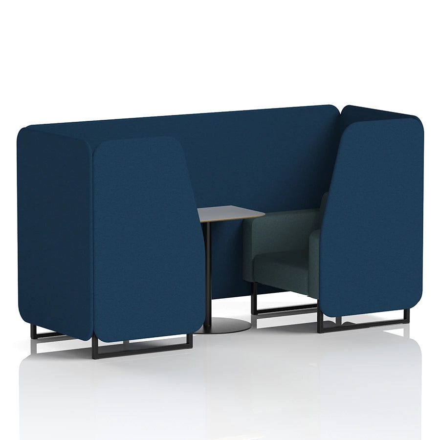 Brixworth Booth in Two Tone - 2 Seater with Grey Table