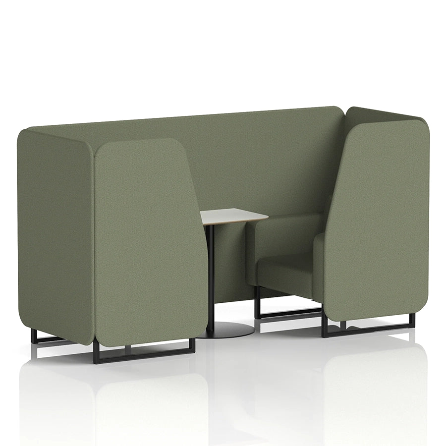 Brixworth Booth in Single Tone - 2 Seater with White Table