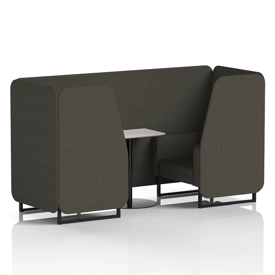 Brixworth Booth in Single Tone - 2 Seater with White Table