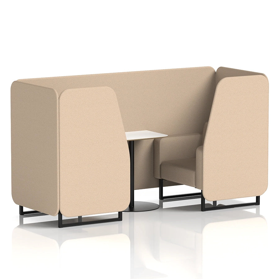 Brixworth Booth in Single Tone - 2 Seater with White Table