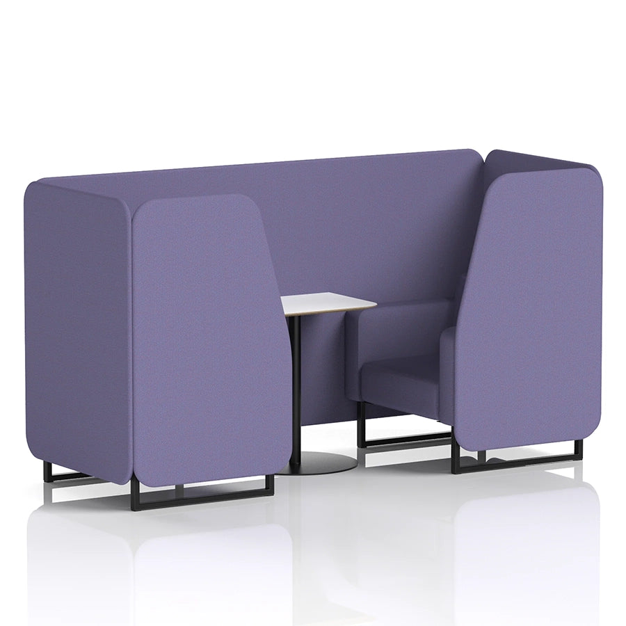 Brixworth Booth in Single Tone - 2 Seater with White Table