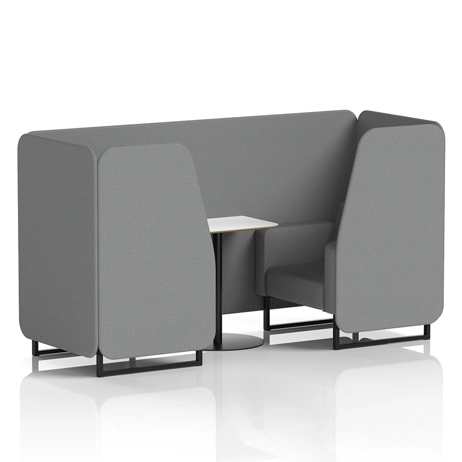 Brixworth Booth in Single Tone - 2 Seater with White Table