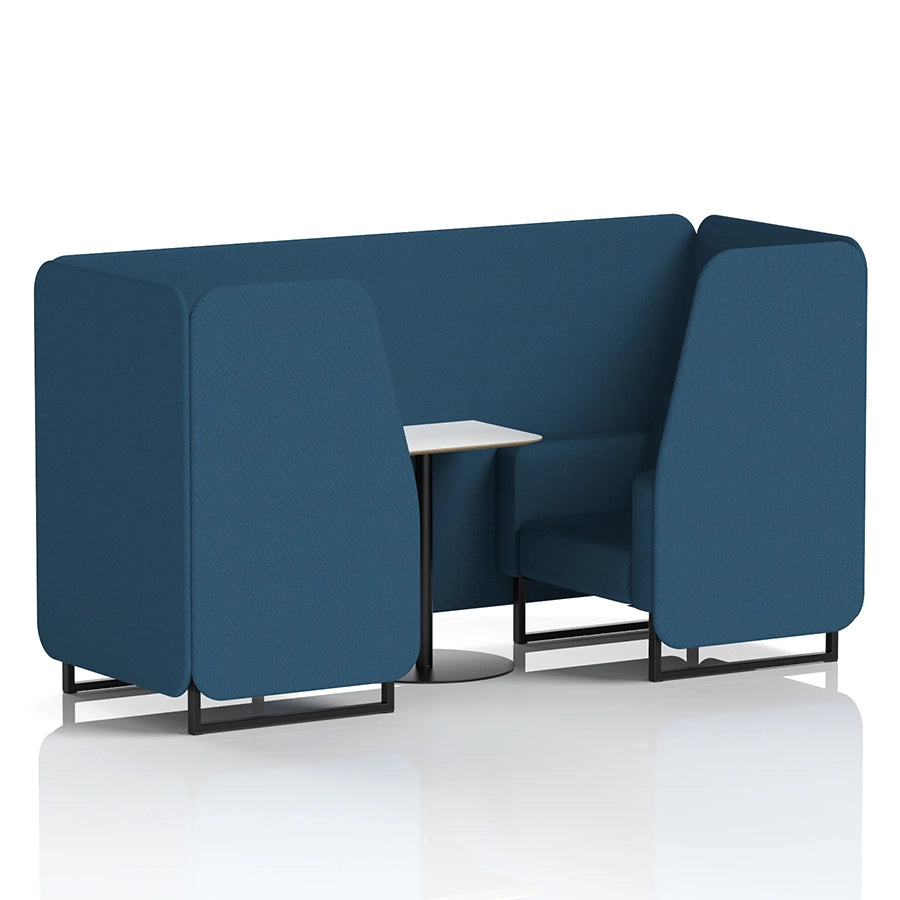 Brixworth Booth in Single Tone - 2 Seater with White Table
