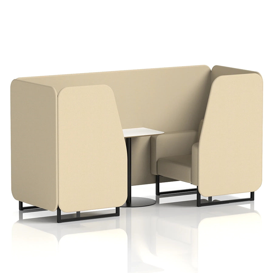 Brixworth Booth in Single Tone - 2 Seater with White Table