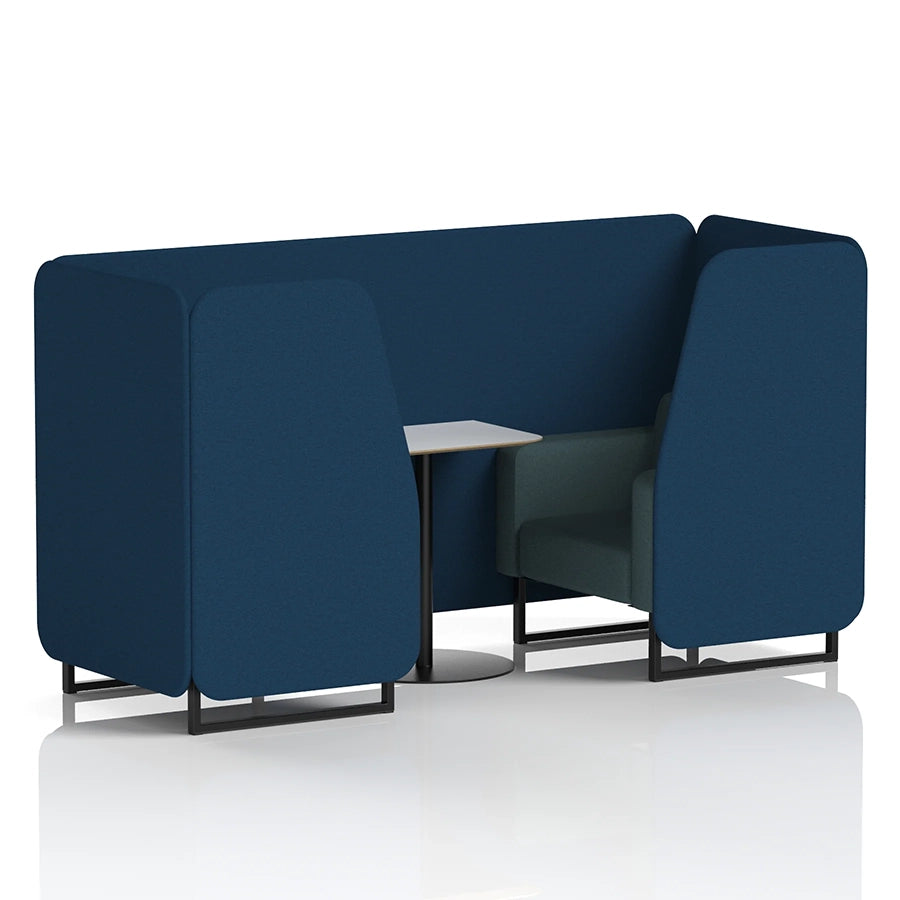 Brixworth Booth in Two Tone - 2 Seater with White Table