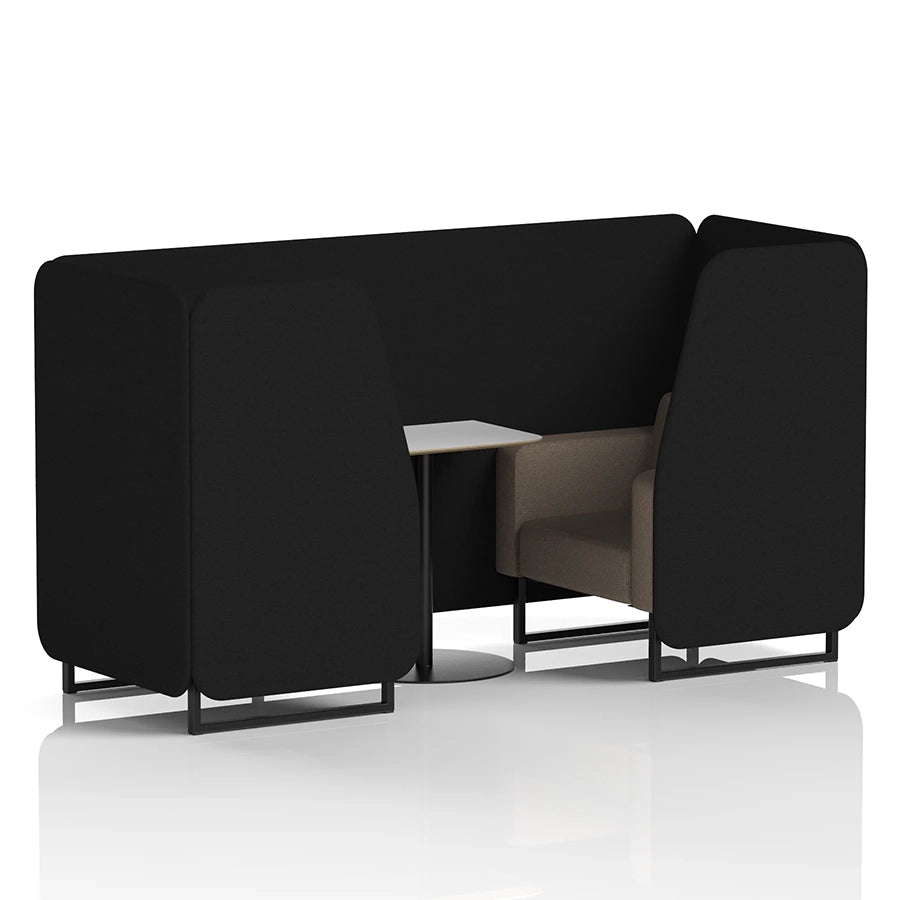 Brixworth Booth in Two Tone - 2 Seater with White Table