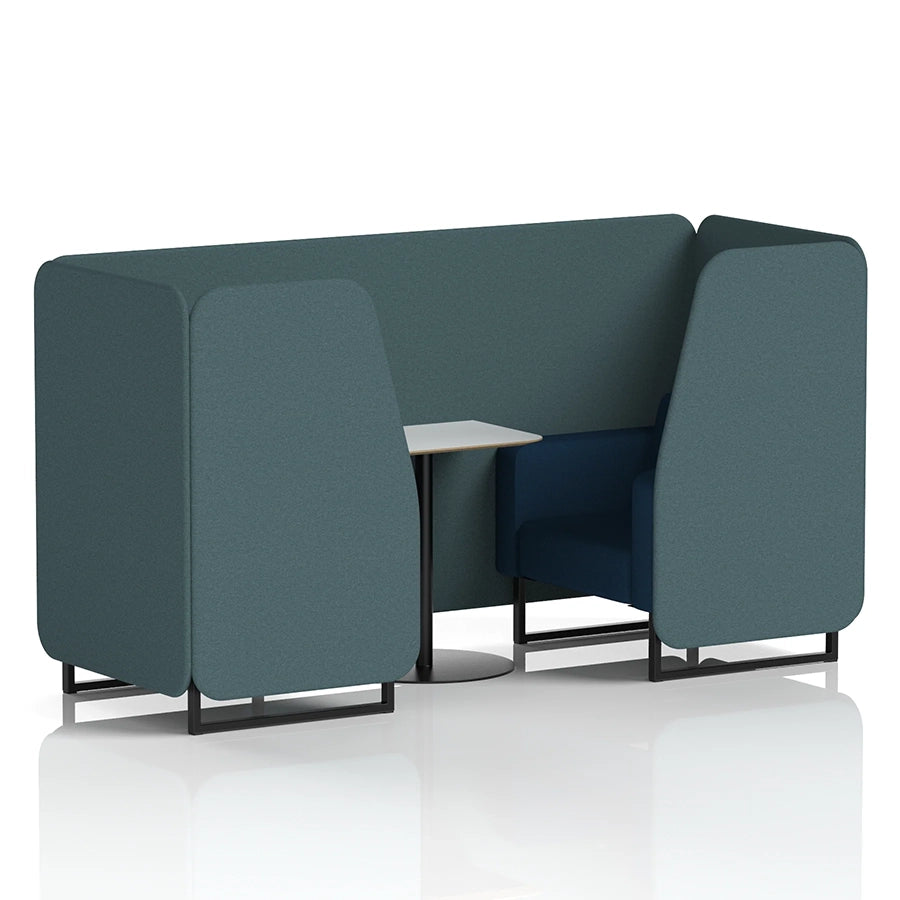 Brixworth Booth in Two Tone - 2 Seater with White Table