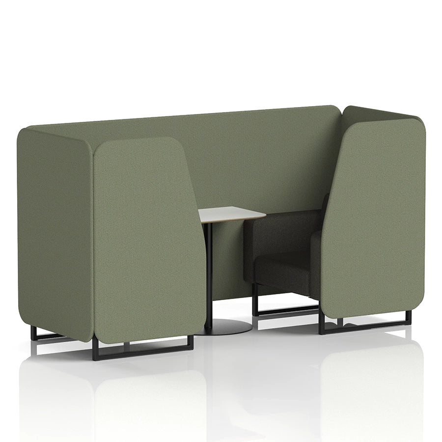 Brixworth Booth in Two Tone - 2 Seater with White Table