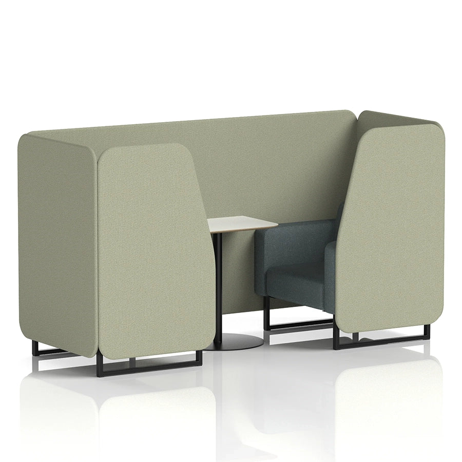 Brixworth Booth in Two Tone - 2 Seater with White Table