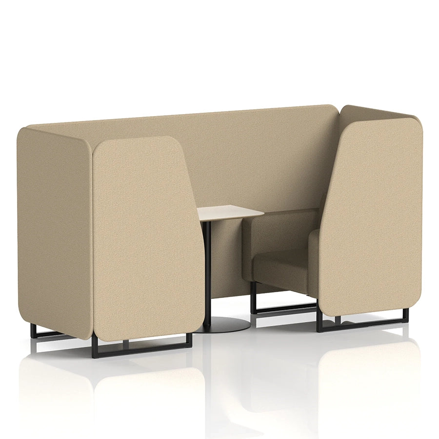 Brixworth Booth in Two Tone - 2 Seater with White Table