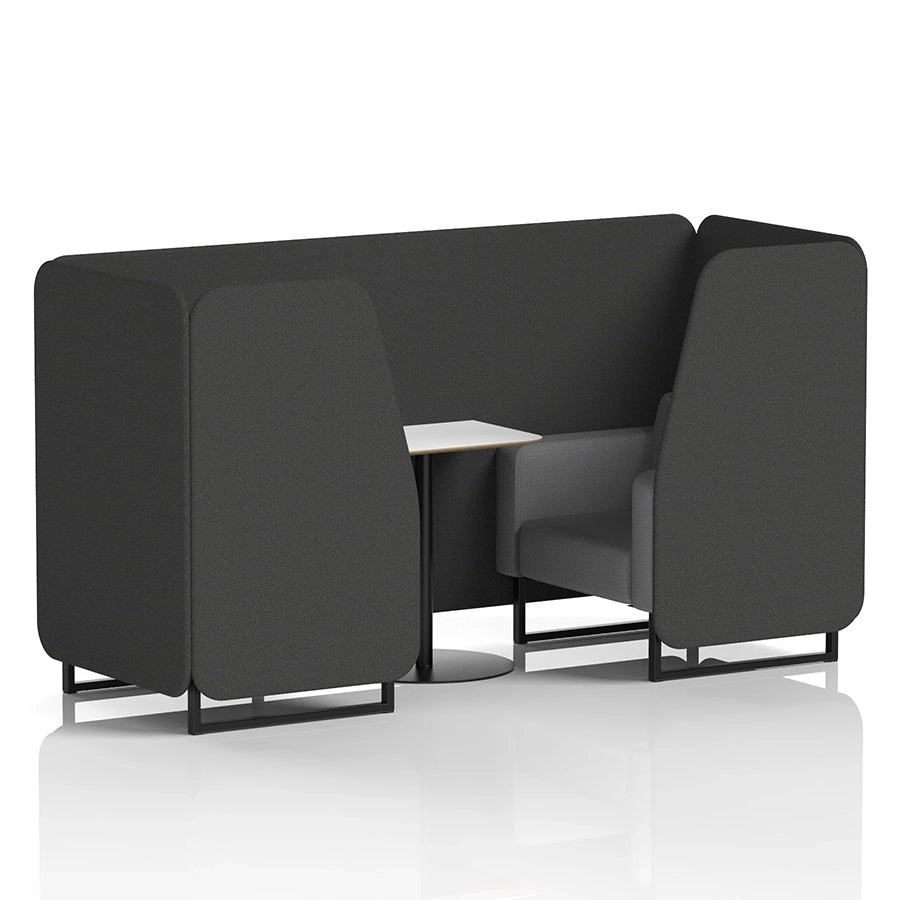 Brixworth Booth in Two Tone - 2 Seater with White Table