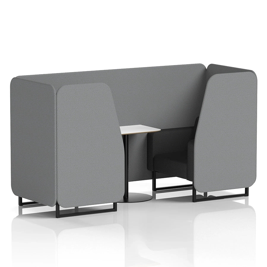 Brixworth Booth in Two Tone - 2 Seater with White Table